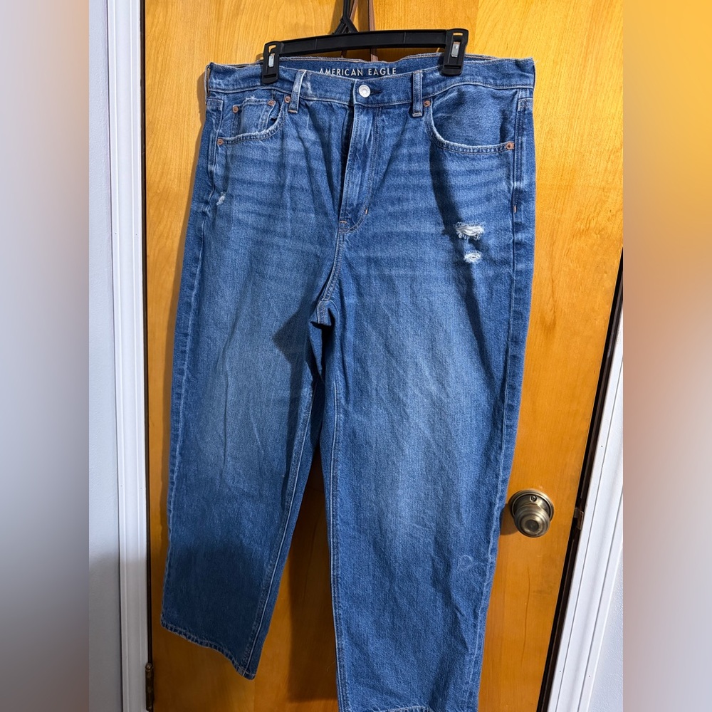 American Eagle Outfitters Super High Rise Baggy Straight Jean
